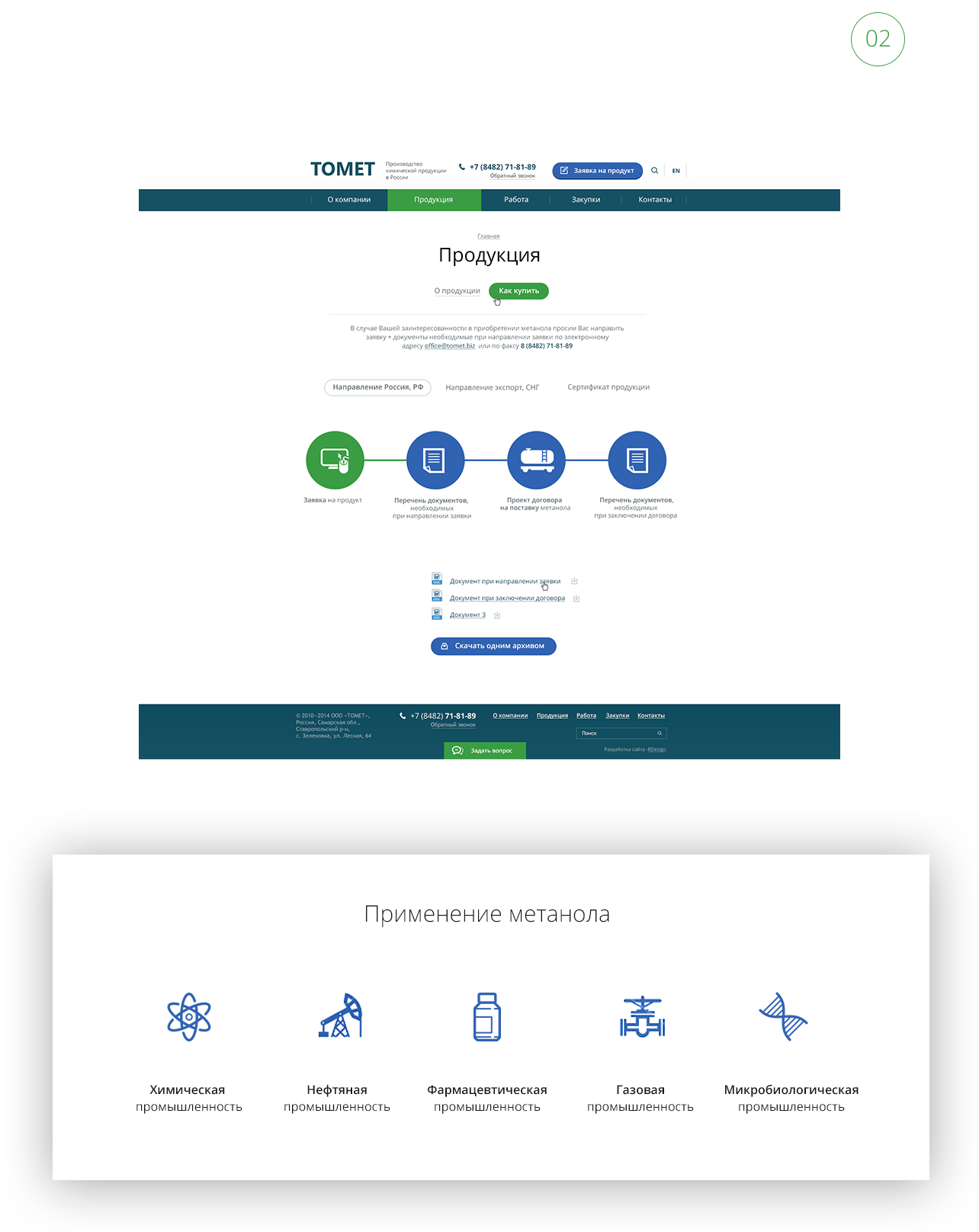 Разработка официального сайта завода